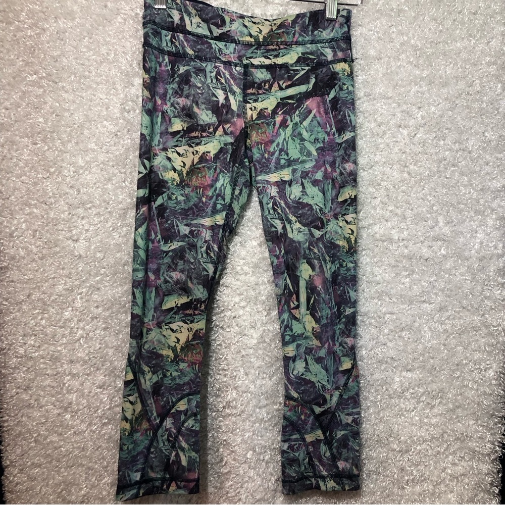 Lululemon Multicolored Run Inspire Crop II Leggings